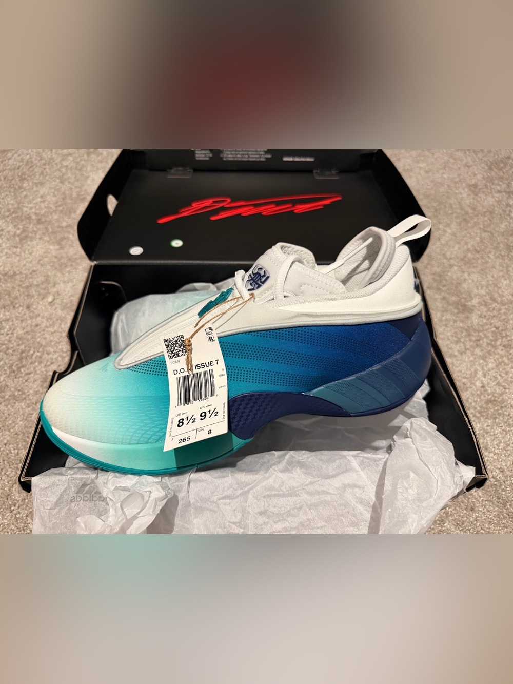 adidas D.O.N. Issue #7 'Pure Teal' Basketball Shoes Men’s size 8.5